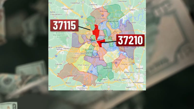 Códigos postales en Nashville con mayor problemática económica, según estudio