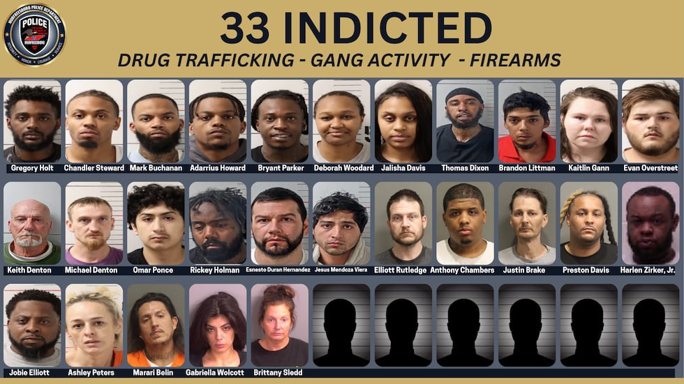 33 indicted after investigation into drugs, guns and gang activity in Murfreesboro