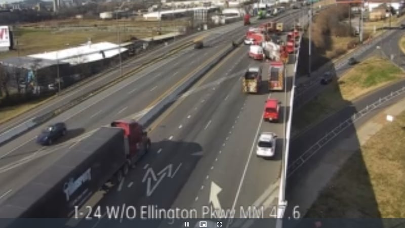 Cierre completo de la I-24 O por accidente