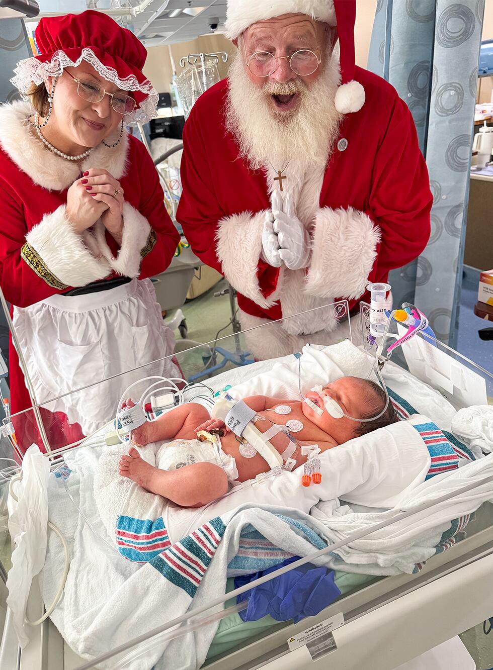 Mr. and Mrs. Claus paid a special visit to TriStar Centennial Children's Hospital on Christmas...