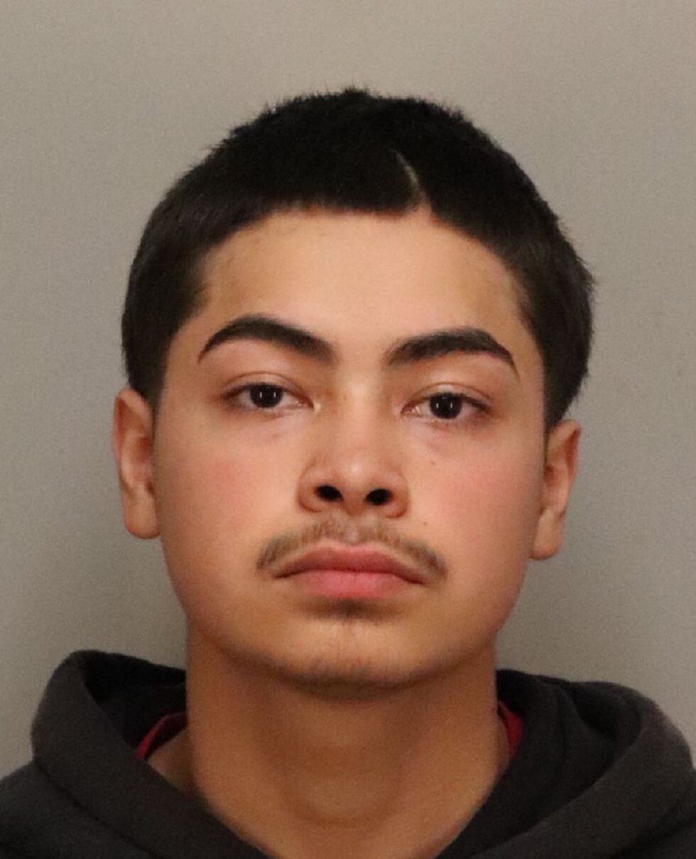 Davi Ortega de 16 años de edad, acusado supuestamente de robo con violencia por la policía de...