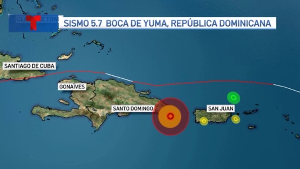 Fuerte sismo de 5.7 sacude República Dominicana y Puerto Rico.