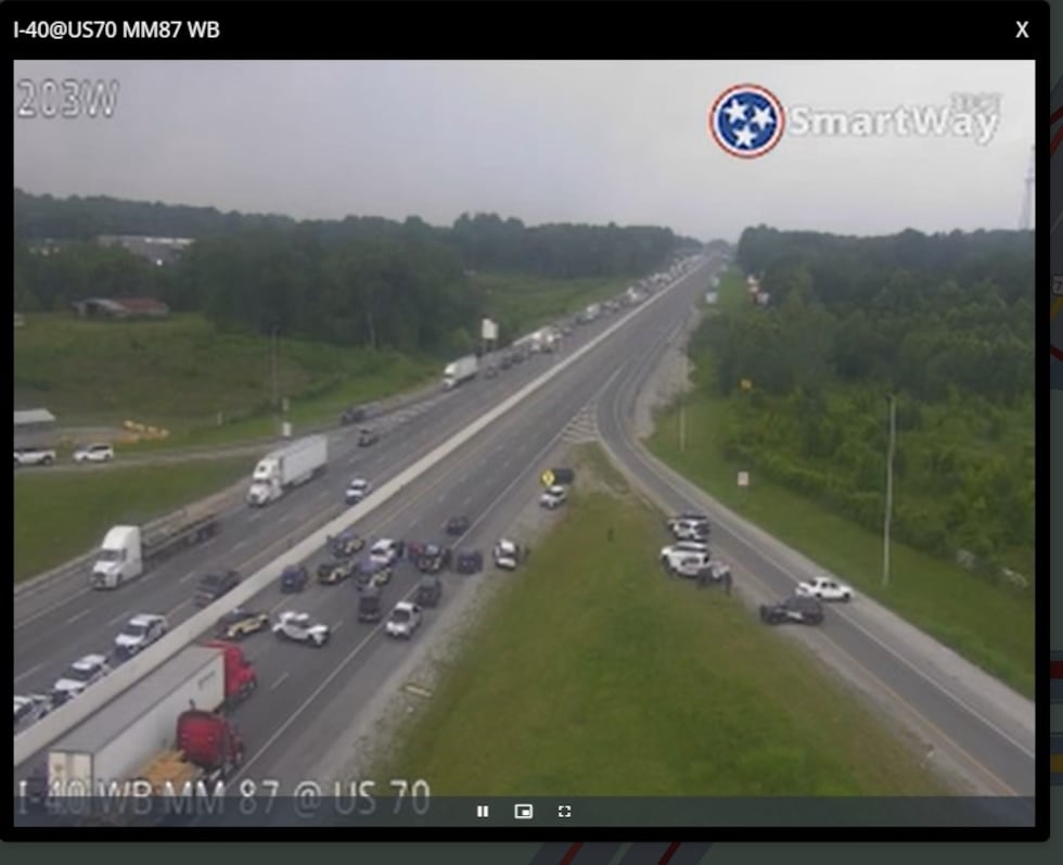 Large police presence shuts down I-40 near Jackson