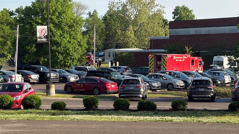Students at John Overton High School evacuated for a gas leak on Friday.
