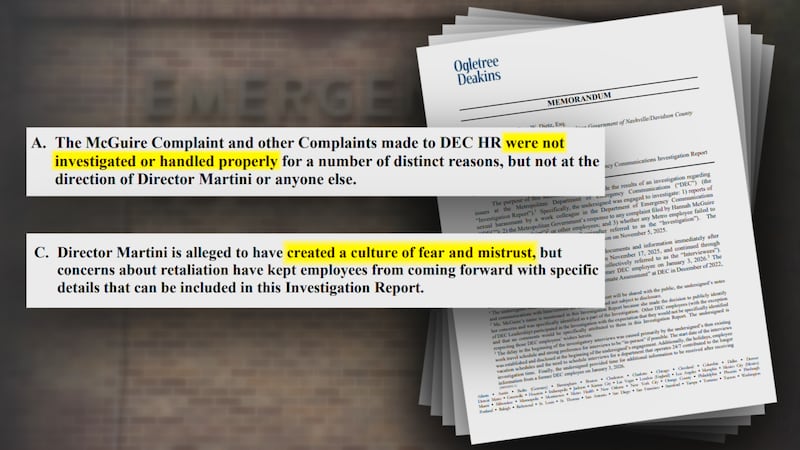 Despiden al director del servicio de emergencias de Metro Nashville tras una investigación