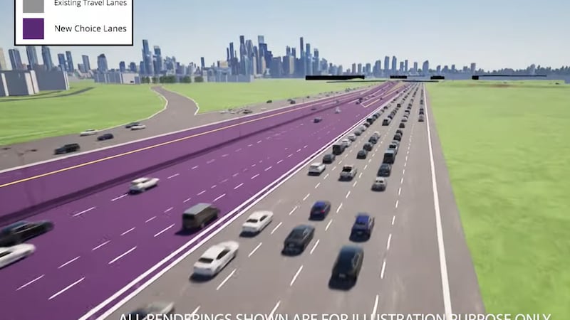 El proyecto Choice Lanes ampliará un tramo de 26 millas de la I-24 desde el centro de...
