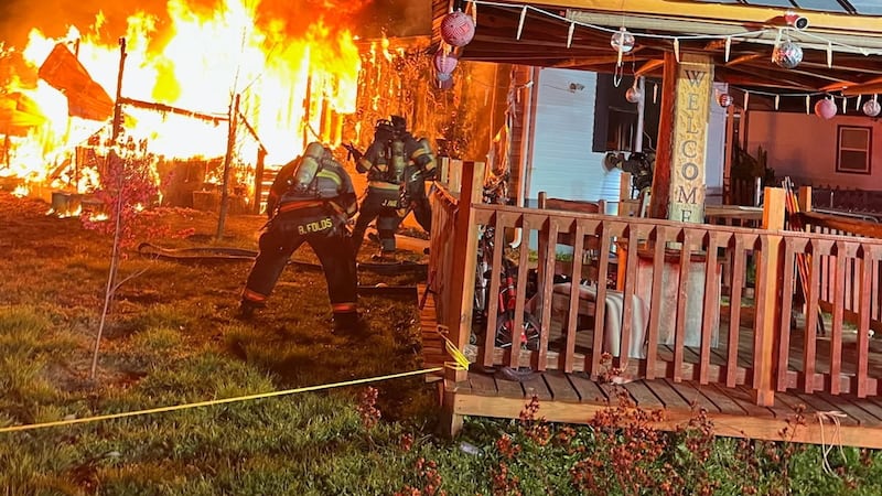 Un herido rescatado de casa en llamas en La Vergne