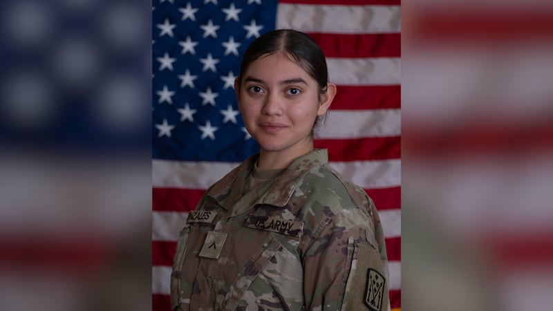 This undated image provided by the U.S. Army shows Pvt. Isabella Gonzales, 19, of Carrollton,...