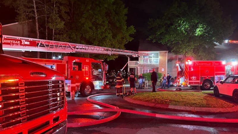 Two apartments were damaged by a fire in Hermitage, Tennessee.