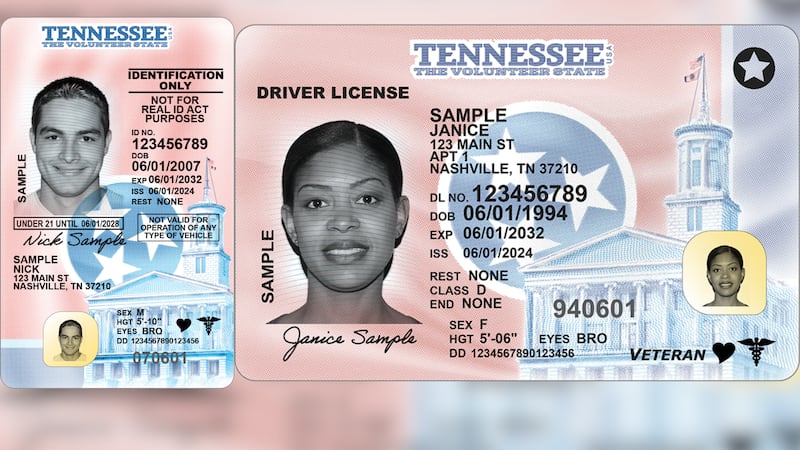 Nueva licencia de conducir en Tennessee