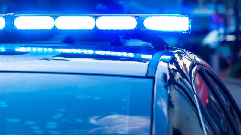 FILE - Police lights.