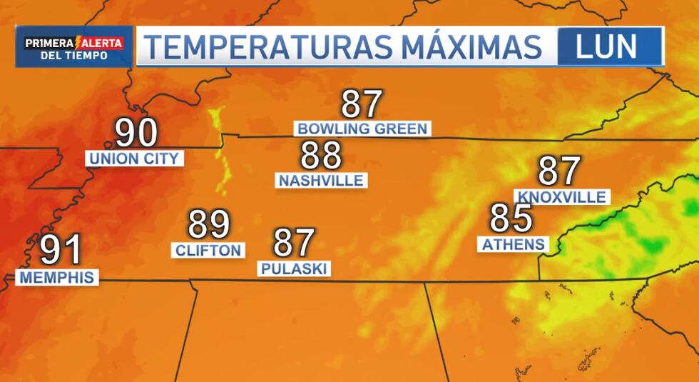 Temperaturas para esta tarde.