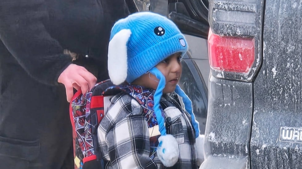 Liam Conejo Ramos, de 5 años, es detenido por agentes de Inmigración y Control de Aduanas tras...