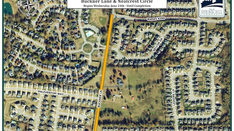 A lane shift started Wednesday on Buckner Lane near Wades Grove and Duplex Road as part of the...