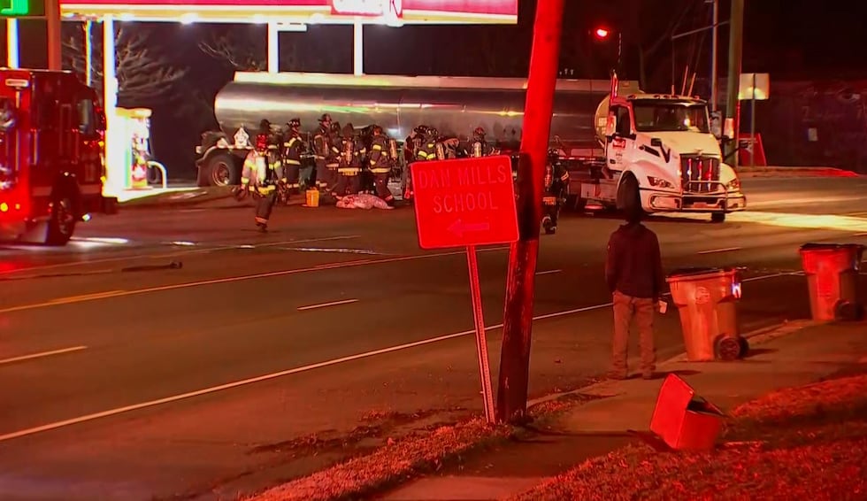 A large fuel spill in East Nashville.