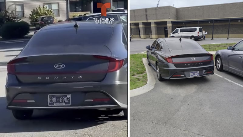 Auto con agentes de ICE y a quien se le ha visto en al menos dos detenciones en Franklin, Tn