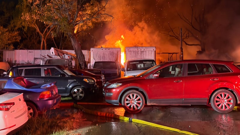 An auto repair business caught fire in La Vergne early Friday morning.