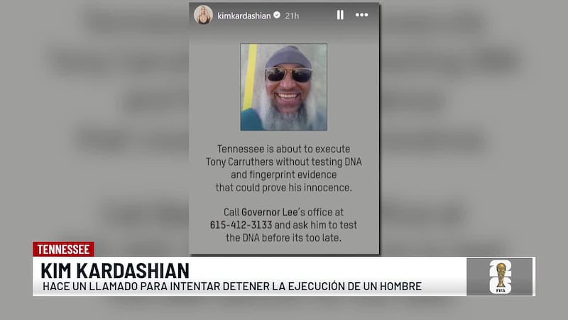 Kim Kardashian pide a la gente escribirle al Gob. Bill Lee para detener la ejecución de un...