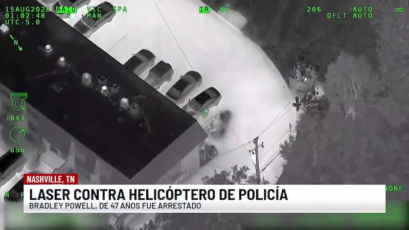 Arrestan a un hombre luego de apuntar con un rayo láser a un helicóptero en Nashville