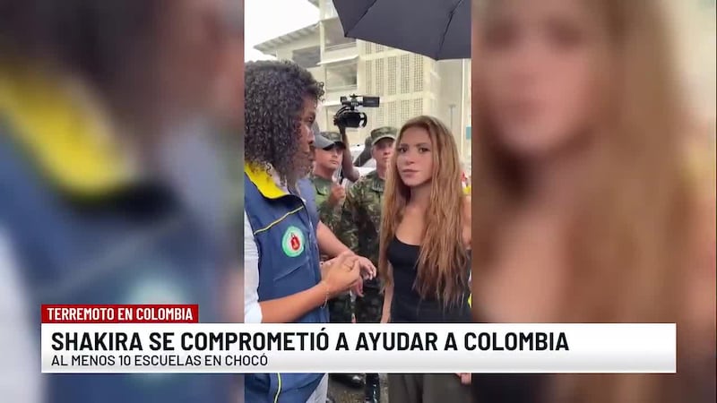 Shakira llega a Colombia y anuncia la construcción de al menos 10 escuelas tras sismo del...
