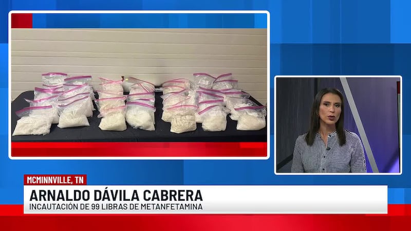 Hispano detenido con 99 libras de metanfetamina en Tennessee